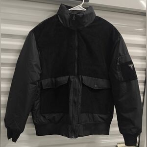 GUESS mens Fabian Corduroy Mixed Puffa JacketOuterwear XL